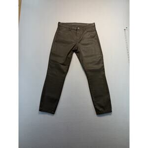 Women’s 27P Banana Republic Shiny Gray/Brown 98% Cotton Mid Rise Skinny Pants